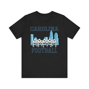 Carolina Panthers Football City Skyline Black T Shirt